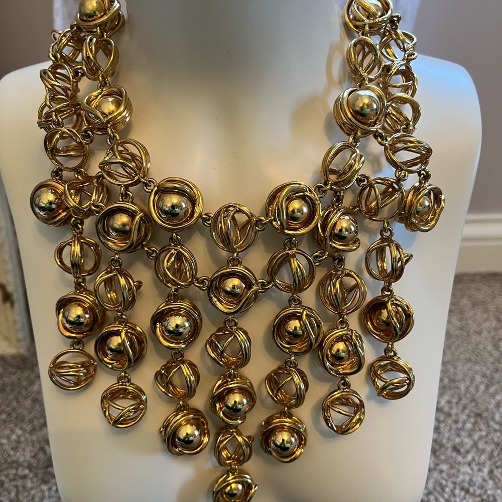 Oscar De La Renta Gold-tone Statement Necklace